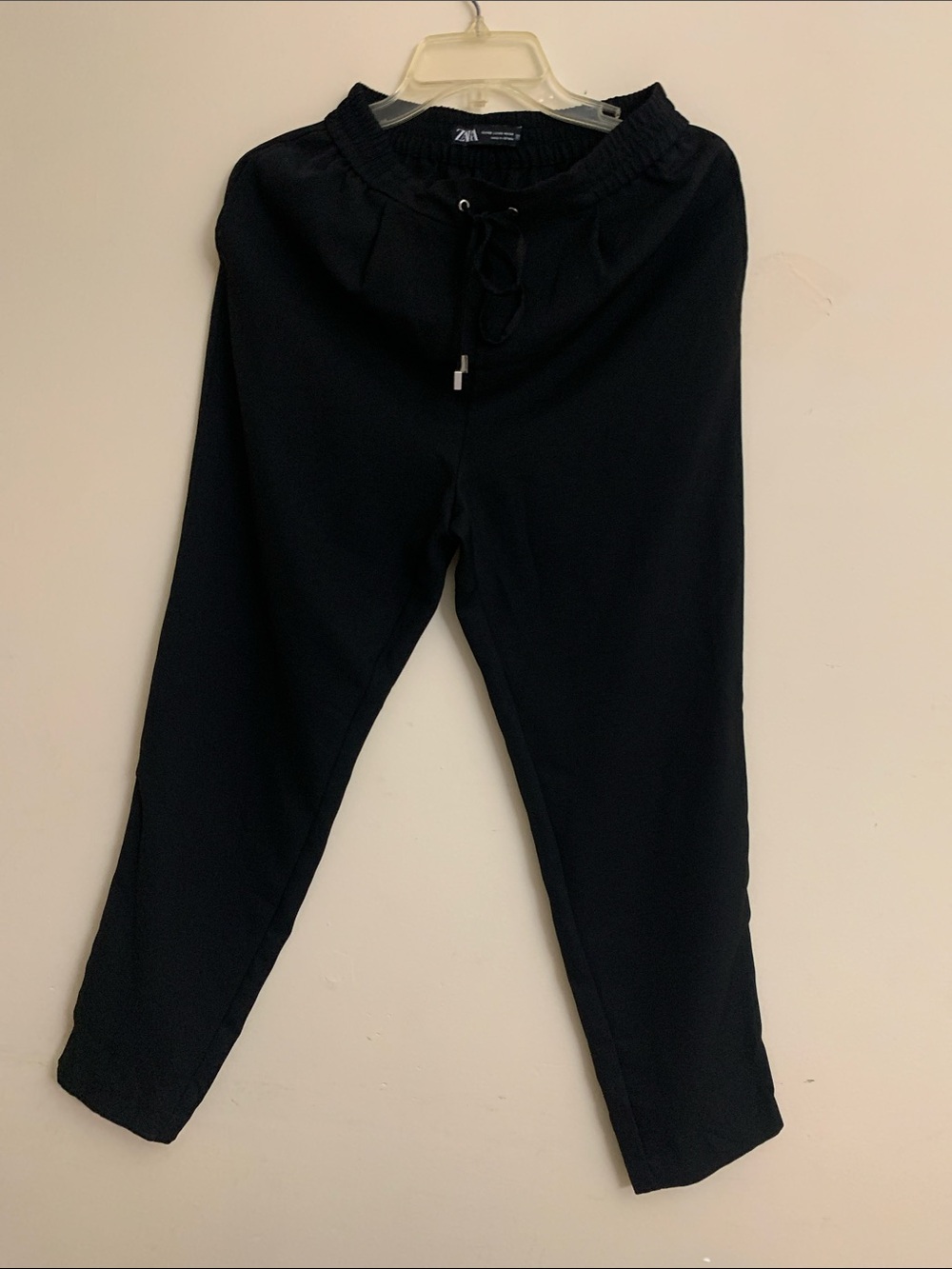 Zara Black Elastic Drawstring Pants Women’s  Size Xs